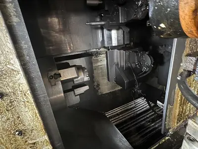 Used 2013 FUJI ANW 35 TWIN TURRET CNC LATHE, TAIL STOCK WITH ROBOT LOAD/UNLOAD AND STOCKER TABLES CNC Lathes | Harbor Machinery Inc. #1283394