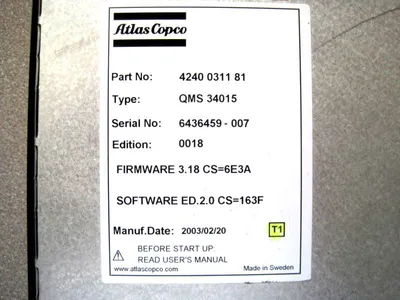 NEW ATLAS COPCO QMS 34015 SERVO CONTROLLER 4240-0311-81 4240031181
