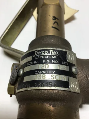 Jayco T2D Safety Relief Valve 1/2″ In 175PSIG 338SCFM