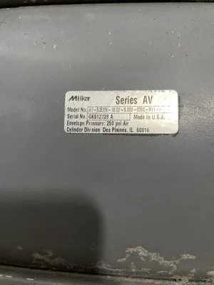 Miller AV-53BXN-10.00-9.000-0300-N11-9 Pneumatic Air Cylinder 10” Bore 9” Stroke