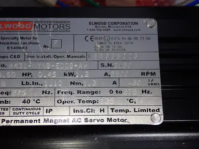 USED ELWOOD MOTORS M431NYNBED08AW