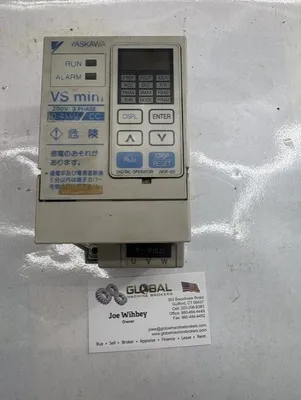 YASKAWA CIMR-XCCA20P4 AC 3PH 200-230V 50/60Hz 3. 3A | Global Machine Brokers, LLC (1)