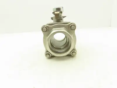 Milwaukee Valve Ball Valve 1-1/2" Socket Weld Stainless Steel CF8M 1000WOG 3-PC