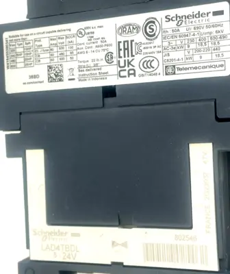 NEW SCHNEIDER ELECTRIC LC1D38BD CONTACTOR 3 POLE 24VDC