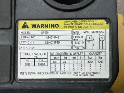 Used 2015 CAT GP40N Liquid Propane Forklifts Michigan US | KD Equipment Sales #1548814