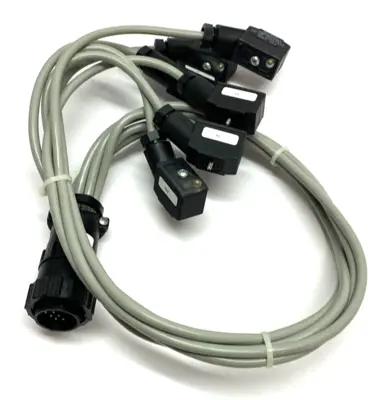 USED STERIS REV. 1.2 DOUBLE ENDED CORDSET 7-PIN TO 8 SOLENOID PLUG-INS