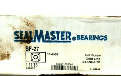 NEW SEALMASTER SF-27 FLANGE BEARING 1-11/16" SF27