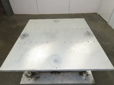 1" Aluminum Top  Steel Base Work Bench Table 43"x45" x 18-30"Adjustable Height