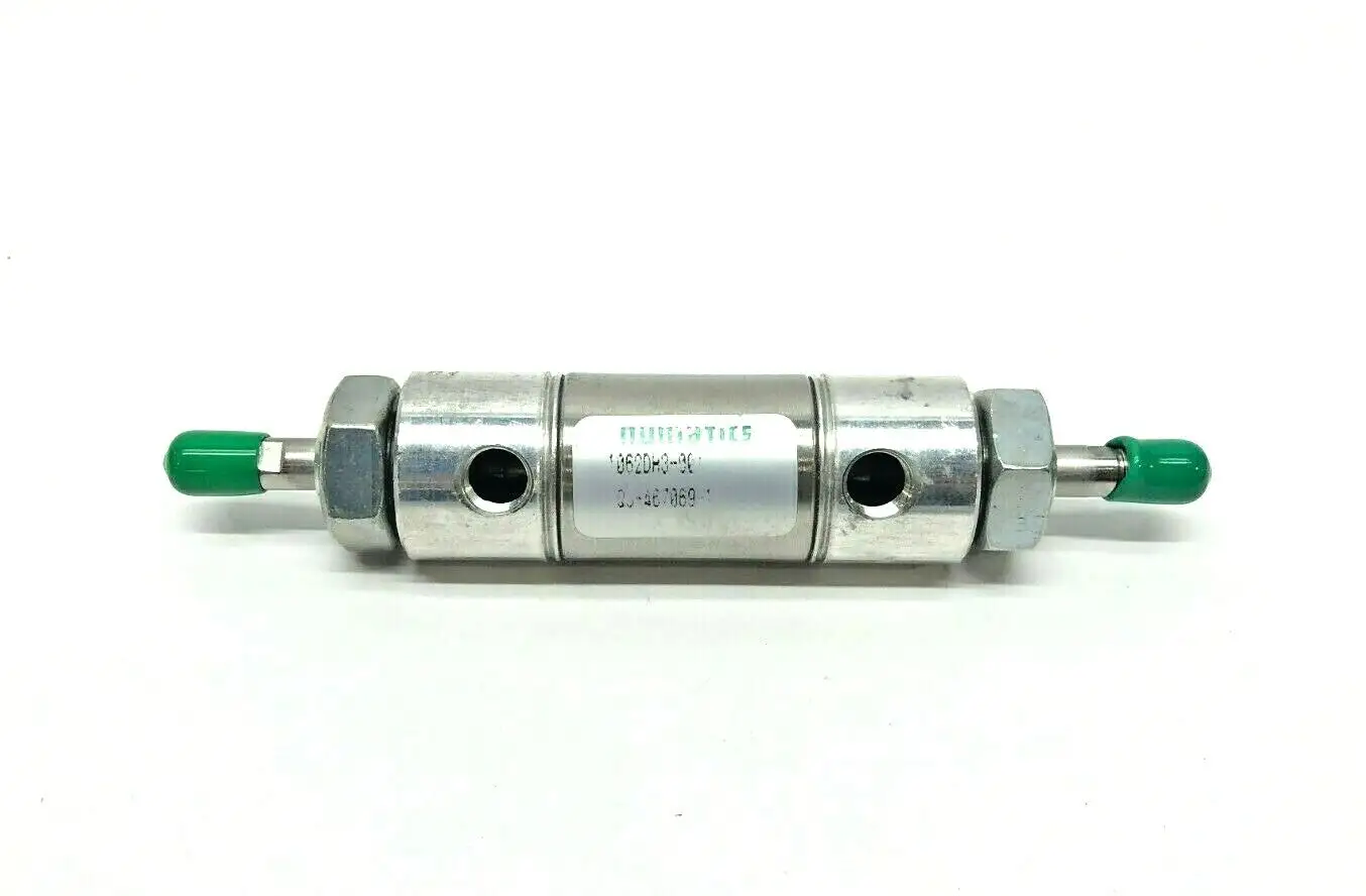USED NUMATICS 6" LONG (END TO END) DOUBLE ROD CYLINDER, 1/2" STK