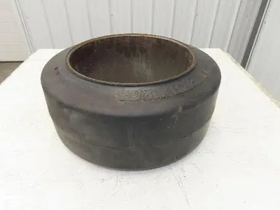 Super Solid 18x8x12-1/8 Forklift Tire Smooth Solid Press-on Black