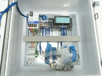 Siemens Crane Control Panel Hoffman Enclosure 24V Power Supply Input Output PLC
