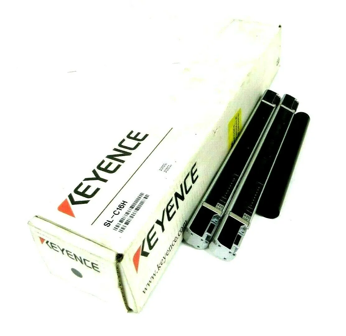 NEW KEYENCE SL-C16H LIGHT CURTAIN SET SL-C16H-R RECEIVER SL-C16H-T TRANSMITTER