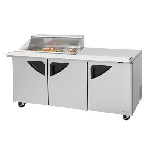 Turbo Air TST-72SD-15M-N-CL 72 5/8" Super Deluxe Mega Top Sandwich/Salad Prep Table w/ Refrigerated Base, 115v
