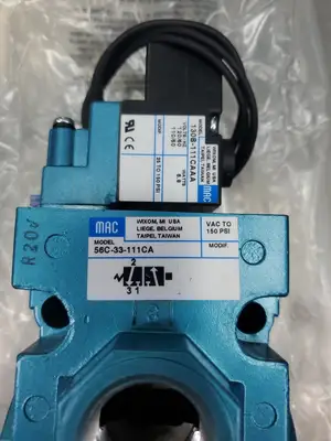 MAC VALVES 56C-33-111CA Solenoid Valve w/130B-111CAAA Module. 6A-11