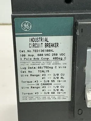 USED GENERAL ELECTRIC TED136100XL