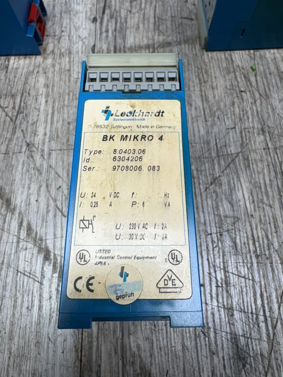 Used LEUKHARDT SYSTEMELEKTRORLIK 8.0403.06 Misc Electrical & Power Parts South Carolina US | ESS Industrial Equipment Sales #450375
