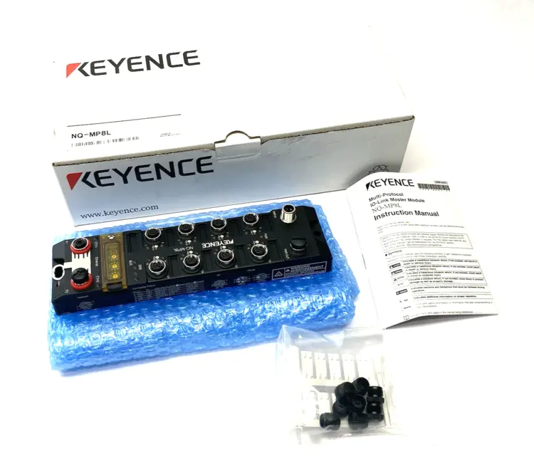 Used KEYENCE MULTI-PROTOCOL COMPATIBLE I/O-LINK MASTER MODULE 8-PORT PLC Input & Output Michigan US | Maverick Industrial Sales #1089822