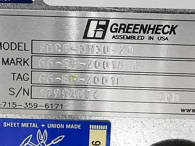 New | in-Stock GREENHECK SBCE-3H30-20 Parts (Hydraulics and Pneumatics) British Columbia CA | Lenmark #913458