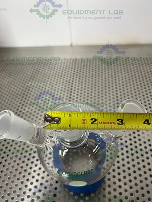 NEW CHEMGLASS CG-1524-08 1000ML HEAVY WALL ROUND BOTTOM FLASK, 3-NECK ANGLED 20°