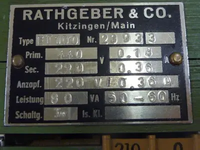 USED RATHGEBER ET100