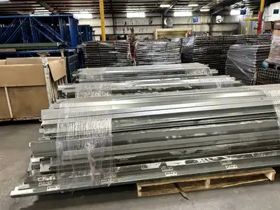 BULK QTY OF ROLLER RACKING W/ BEAMS