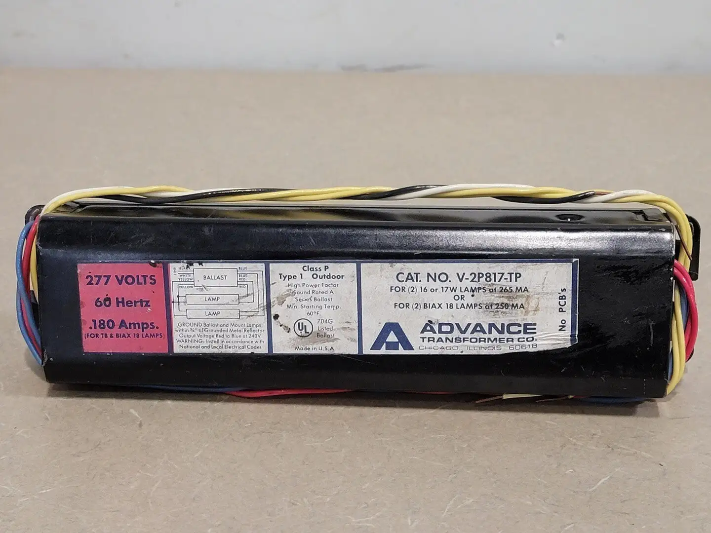 USED ADVANCE TRANFORMER CO V-2P817-TP