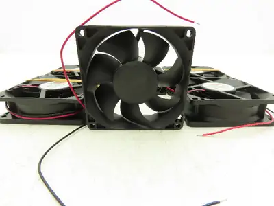 Mechatronics MR8025H24B-FSR Cooling Fan 80 x 80 x 25mm 24VDC 2 Wire Lot Of 6