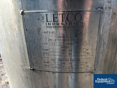 USED Letco Letco Industries Mixing Tank, S/S