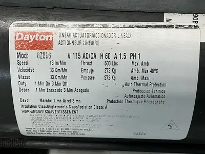 USED DAYTON 6Z086