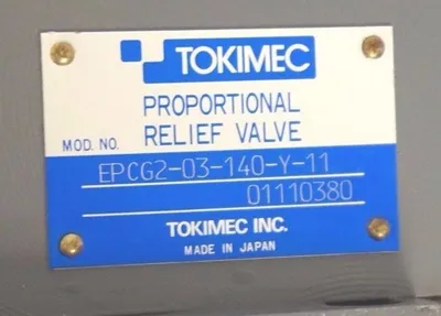 NEW TOKIMEC EPC-03-140-Y-11 PROPORTIONAL RELIEF VALVE EPC03140Y11