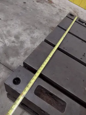 12' X 4' X 14" T-SLOTTED FLOOR PLATE: STOCK #23498