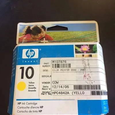 HP 10 INK COLOR YELLOW 28 ML LOT OF 5