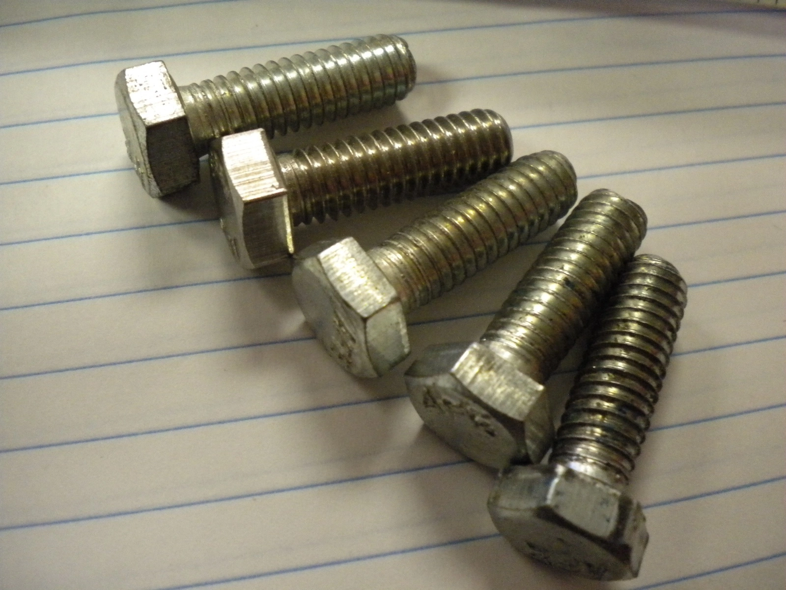 AFE and ABP  5/16 - 18 x 1" Tap Bolts - Zinc Grade 2- (LOT OF 5)