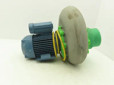 Plastec P15SS6P025 Polypropylene Centrifugal Blower 200 CFM .5Hp 115V 1PH