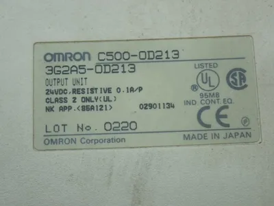 Used OMRON C5000D213 PLC Input & Output Ohio US | HGR 24 #907441