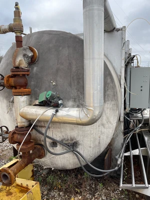 Gaston County 304 stainless steel autoclave. 6′ diameter X 7′ long.