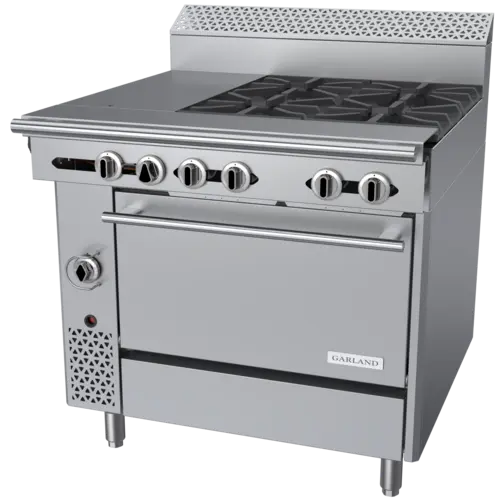 Garland C36-13R 36" 4 Burner Gas Range w/ Hot Top & Standard Oven, Natural Gas