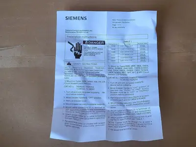 NEW SIEMENS TA3K500