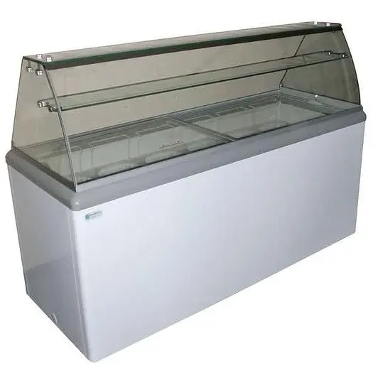 12  TUB ICE CREAM DIPPING CABINET - CURVED GLASS