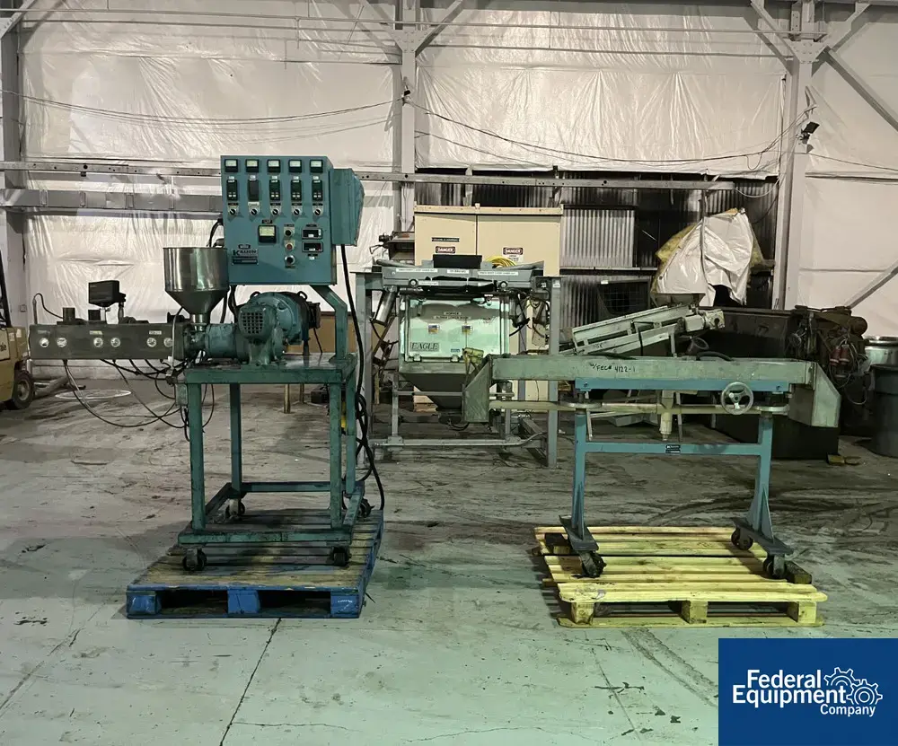USED Killion 1.25" Killion Extruder, 24:1 L/D, 5 HP with Bath