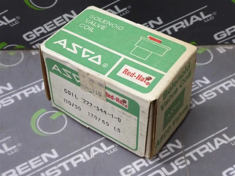 ASCO 222-344-1-D Solenoid Valve Coil 110/120V New NIB