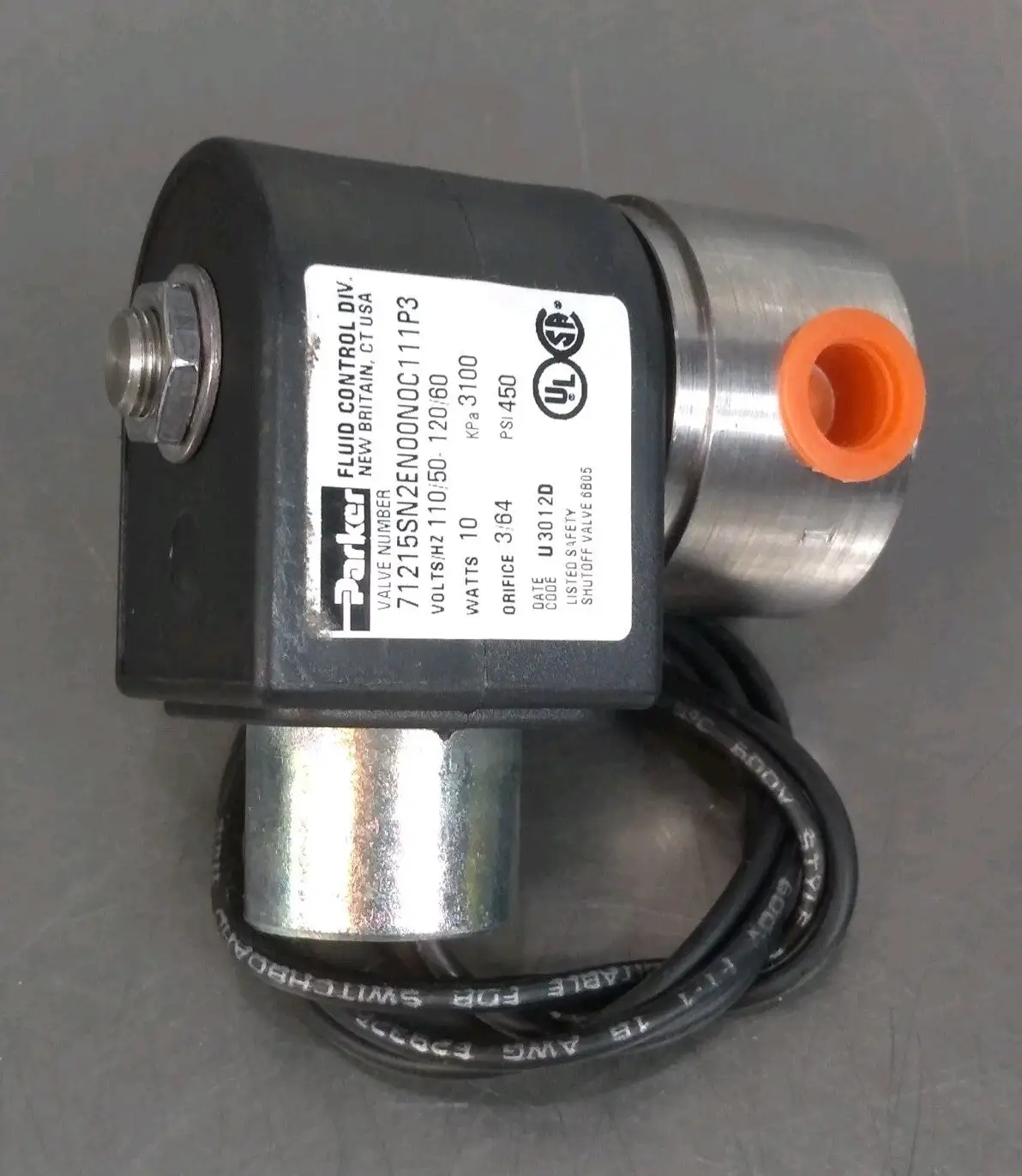 Parker 71215SN2EN00N0C111P3 Safety Shutoff Valve 450PSI Loc5B19