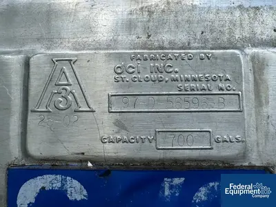 USED DCI 700 Gal DCI Processor Kettle, 304 S/S, 120#