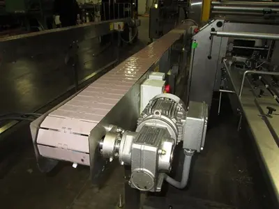 Hanover 6" wide x 14-ft Long Stainless Steel Flat Top Chain Conveyor