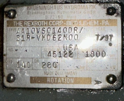 Used _UNKNOWN_ _UNKNOWN_ Hydraulic Pumps West Virginia US | Cooper Industries #1409169