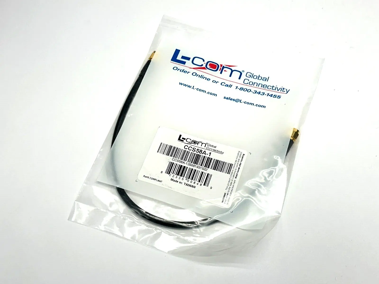 New | in-Stock L-Com CCS58A-1 Cable & Wire Michigan US | Maverick Industrial Sales #1392804