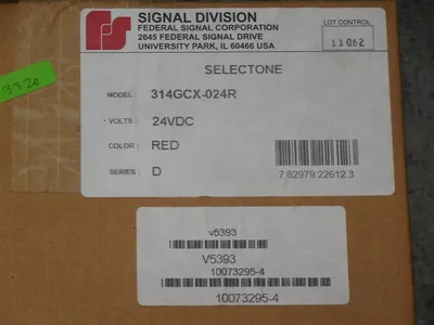 Signal Division 314GCX-024R Selectone Audible Signaling Device Red New Sealed