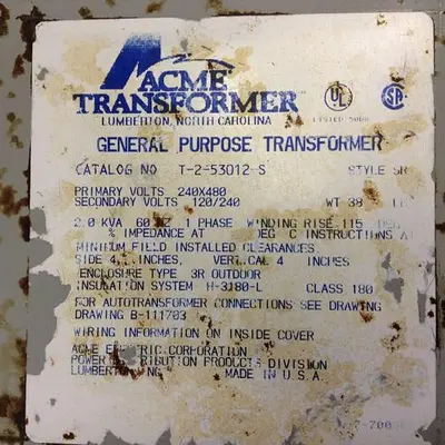 USED ACME T-2-53012-S