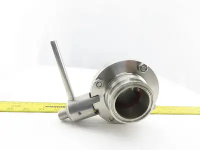 2" Stainless Steel Sanitary Butterfly Valve