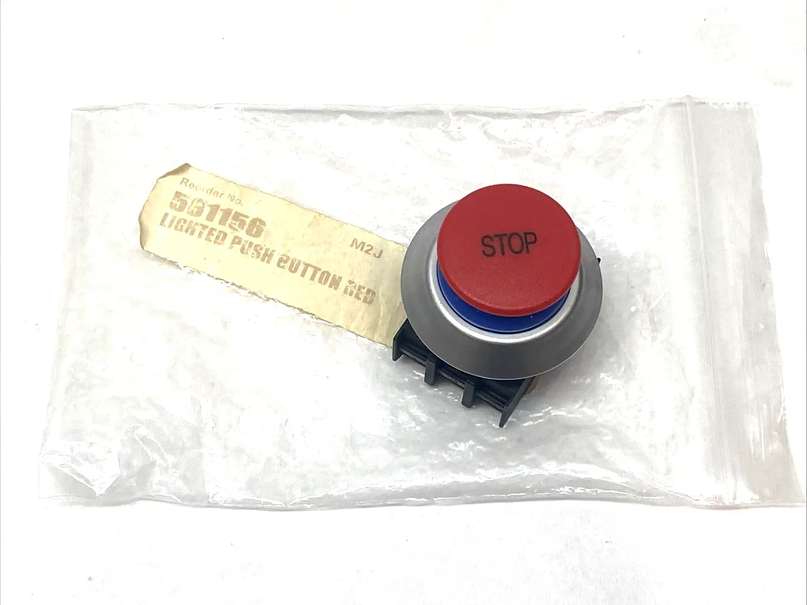 USED FREY MASCHINENBAU LIGHTED PUSH BUTTON, RED, STOP BUTTON M2F